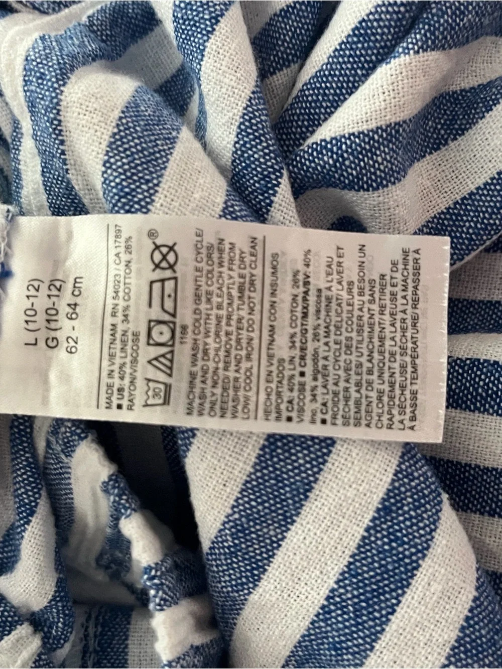 Old Navy Blue and White Striped Pants